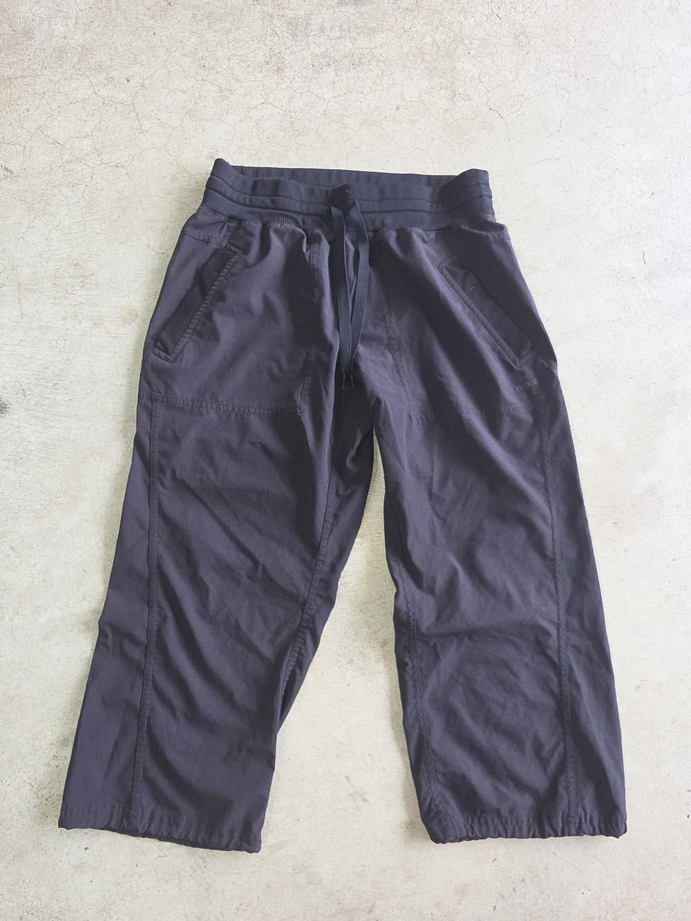 Black Drawstring Casual Pants